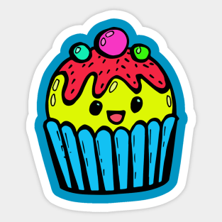 Kawaii Cupcake "Lemon Flavor" Sticker